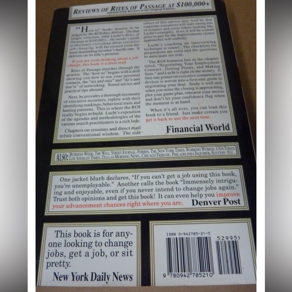 📖 New Rites of Passage Guide to Executive Job-Changing by John Lucht - Picture 7 of 10